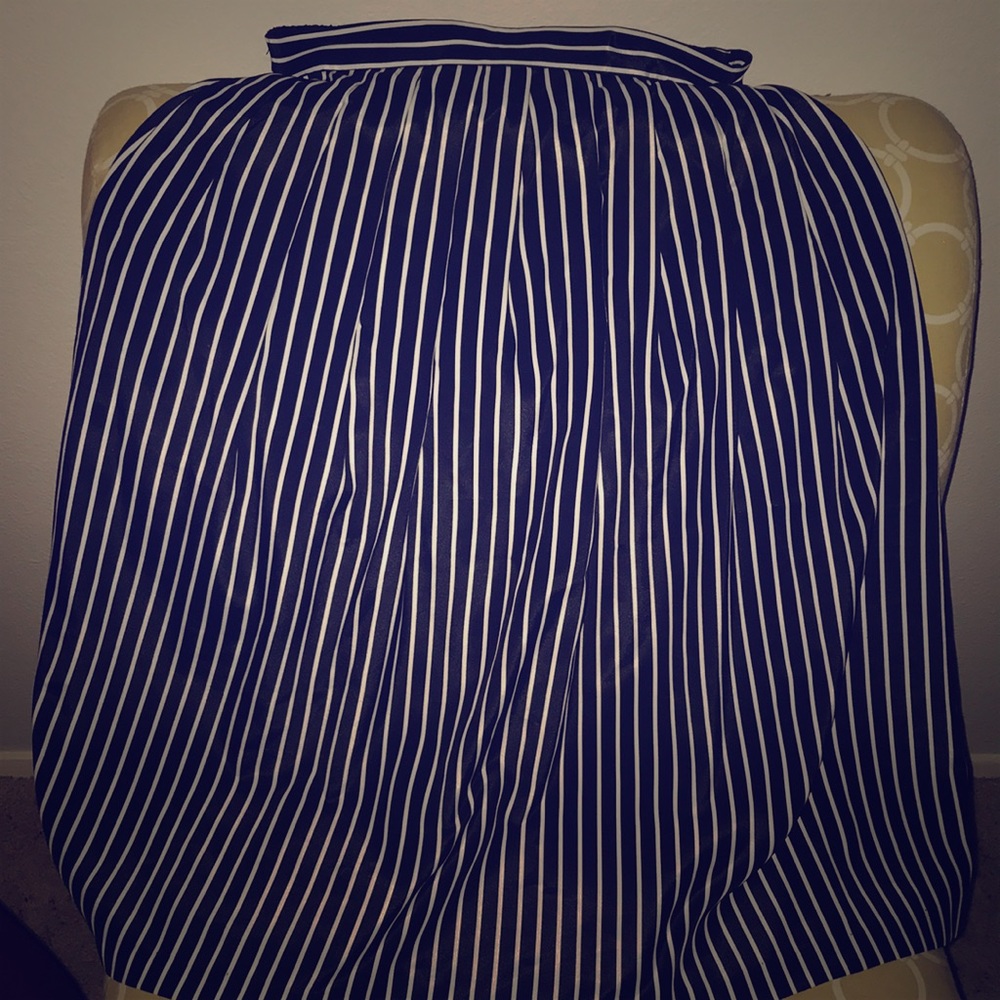Blue striped skirt